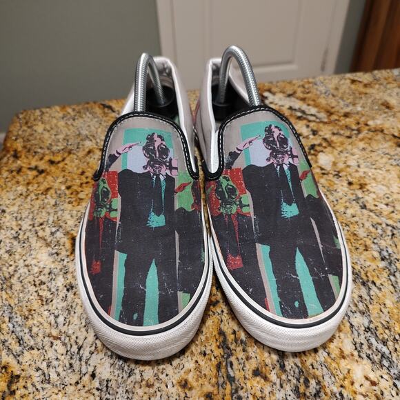 Rare Vans X Rise Against Classic Slip On Sneakers Size Men\'s 9 Women\'s 10.5 main image 6